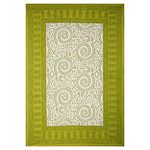 UNIBLISS Cotton 144 TC Bedsheet (Single_Green, Pack of 1) - Image 2