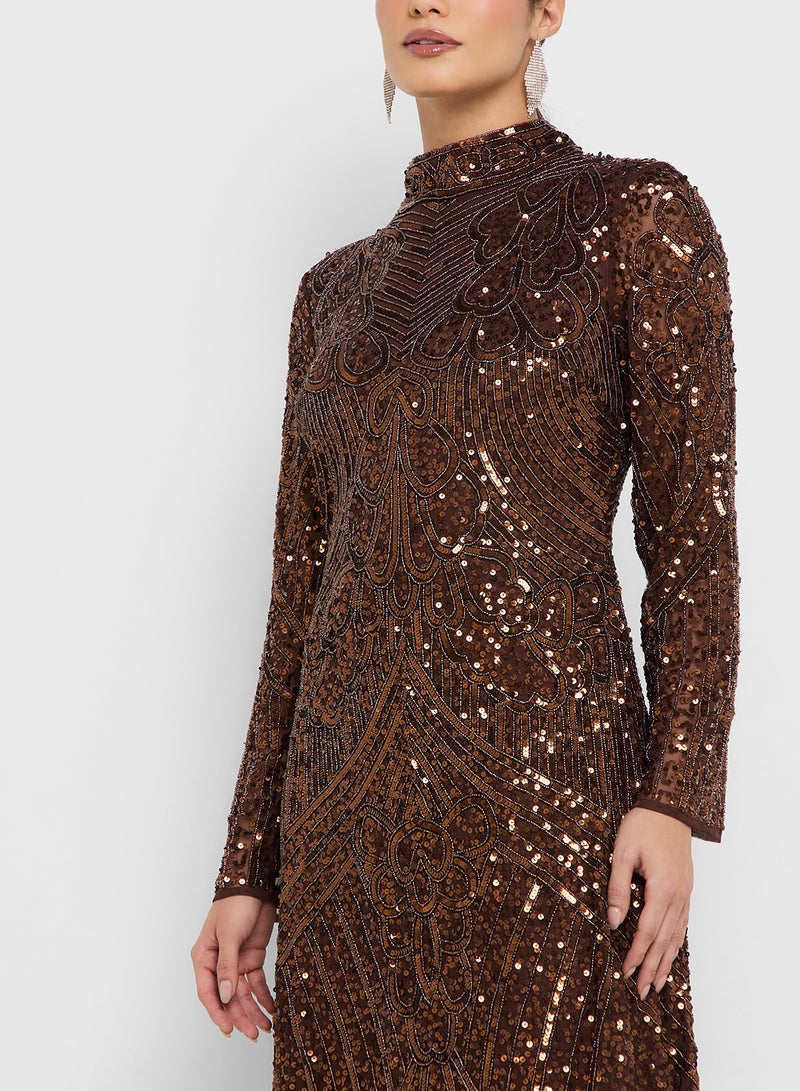 Amelia Rose Embellished Maxi Dress  - Image 3
