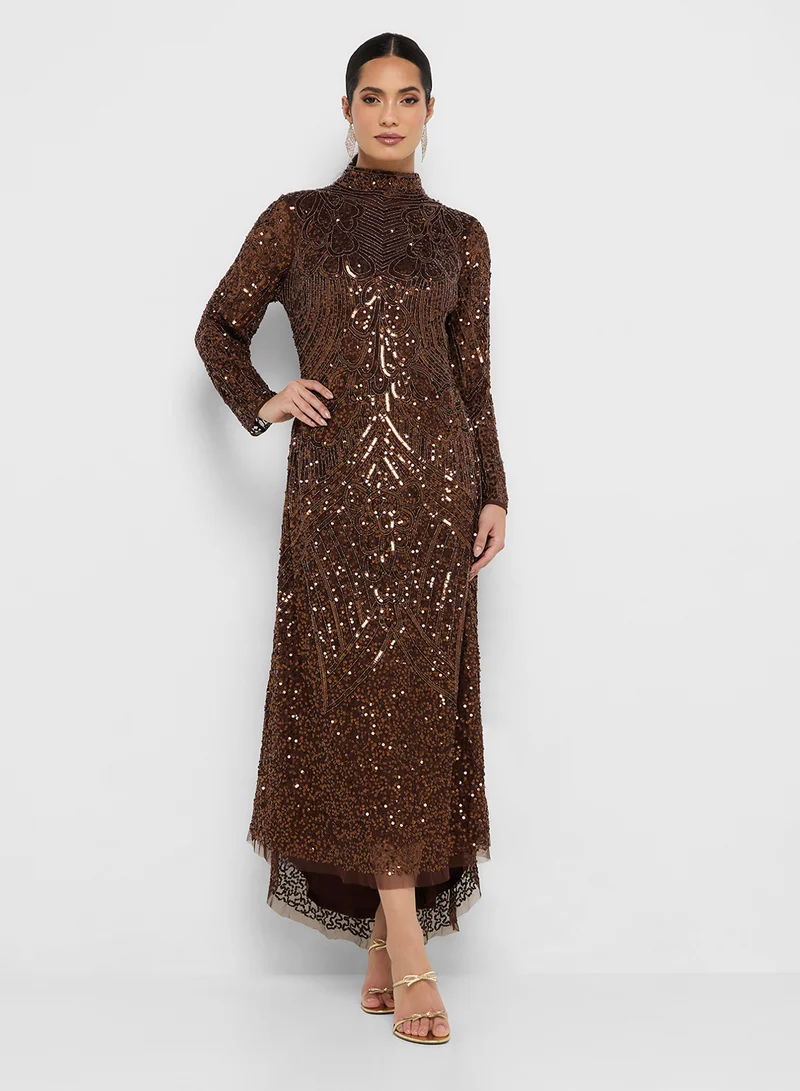 Amelia Rose Embellished Maxi Dress