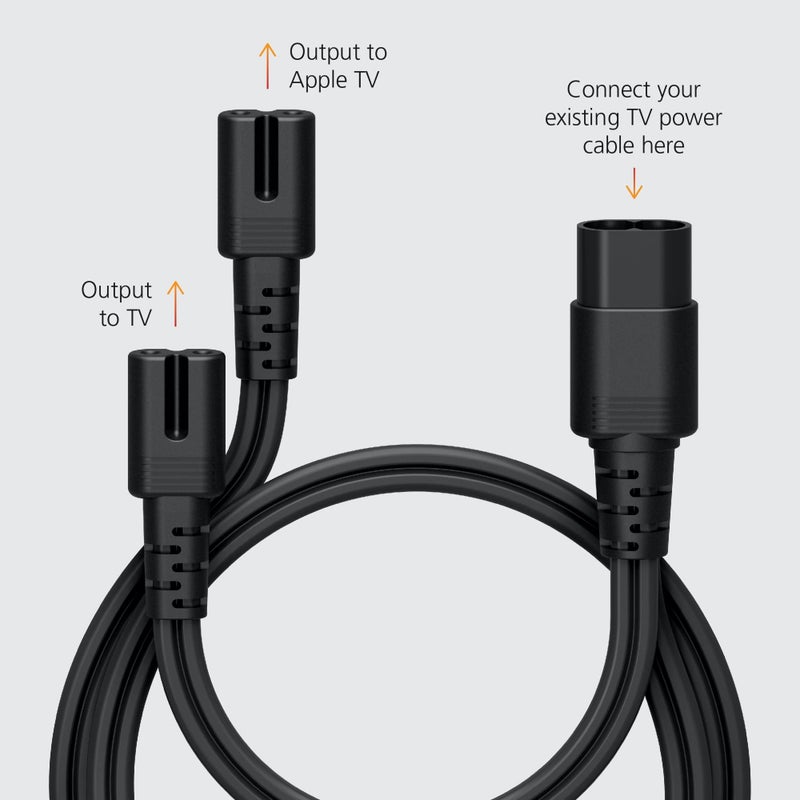 Mission Cables Mission Y Splitter Power Cable for Apple TV - Power Directly from Your TV - Image 3