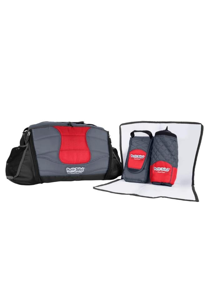 Petit Bebe Smart Gear Diaper Bag – Red - Image 3