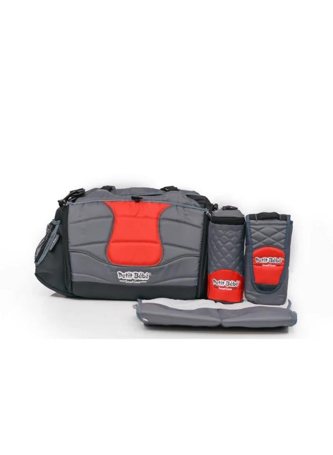 Petit Bebe Smart Gear Diaper Bag – Red - Image 2