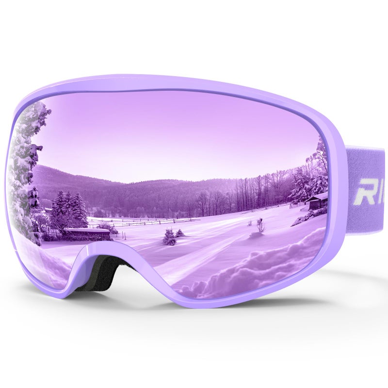 RIOROO Kids Ski Goggles for Boys Girls Aged 3-14, 100% UV Protection OTG Ski Goggles - Image 1