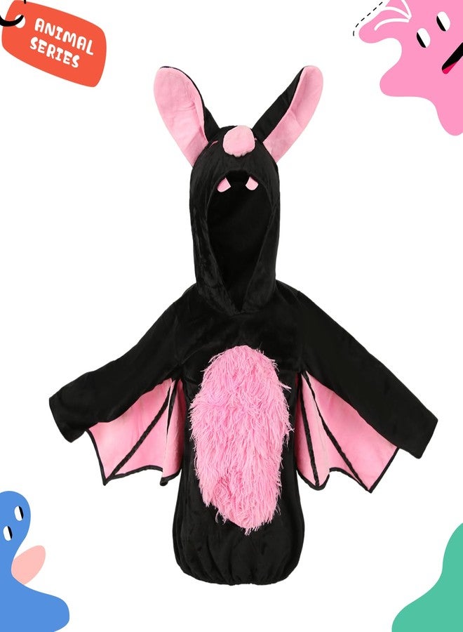 VZQI Baby Unisex Plush Animal Outfit Toddlers and Kids Bat Sleeveless Hooded Dress 2'4''-2'8'' - Image 4