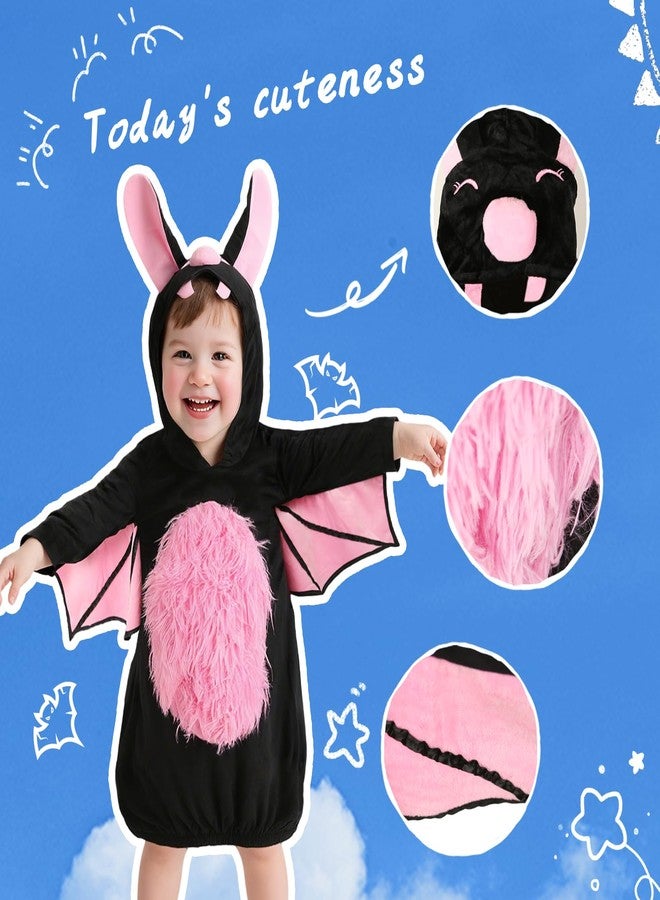 VZQI Baby Unisex Plush Animal Outfit Toddlers and Kids Bat Sleeveless Hooded Dress 2'4''-2'8'' - Image 3