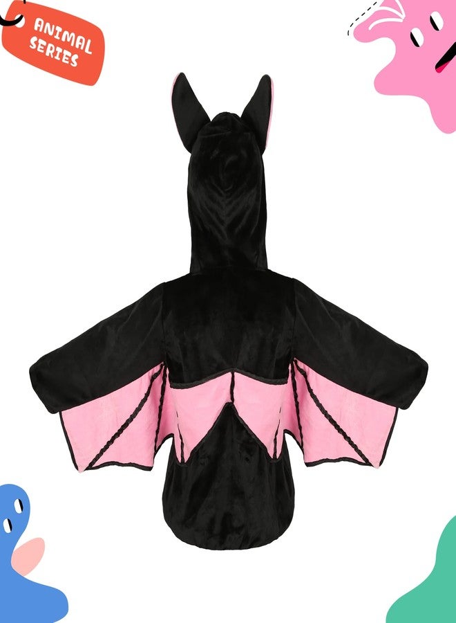 VZQI Baby Unisex Plush Animal Outfit Toddlers and Kids Bat Sleeveless Hooded Dress 2'4''-2'8'' - Image 5