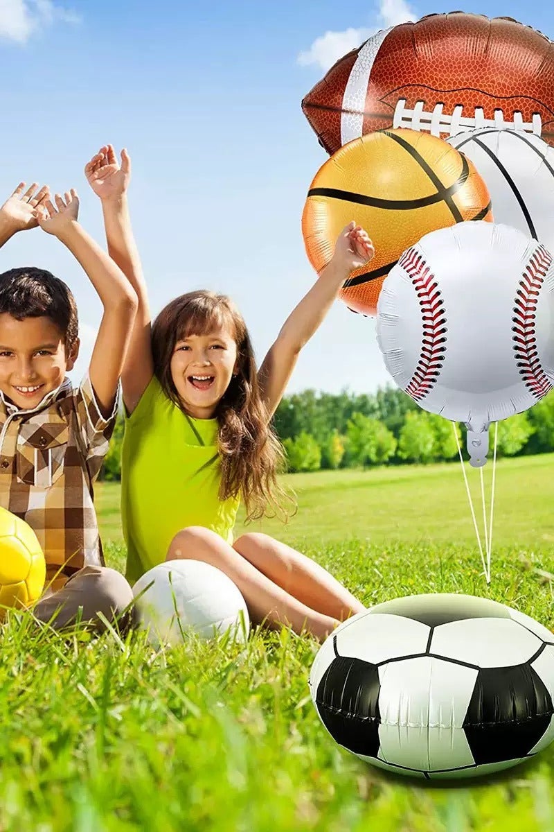 Giant Mylar Sports Balloons All Sports Birthday Party Decorations Football, Soccer, Basketball Balloons All-Star Baby Shower Decorations (18-inch, Pack of 10) - Image 3