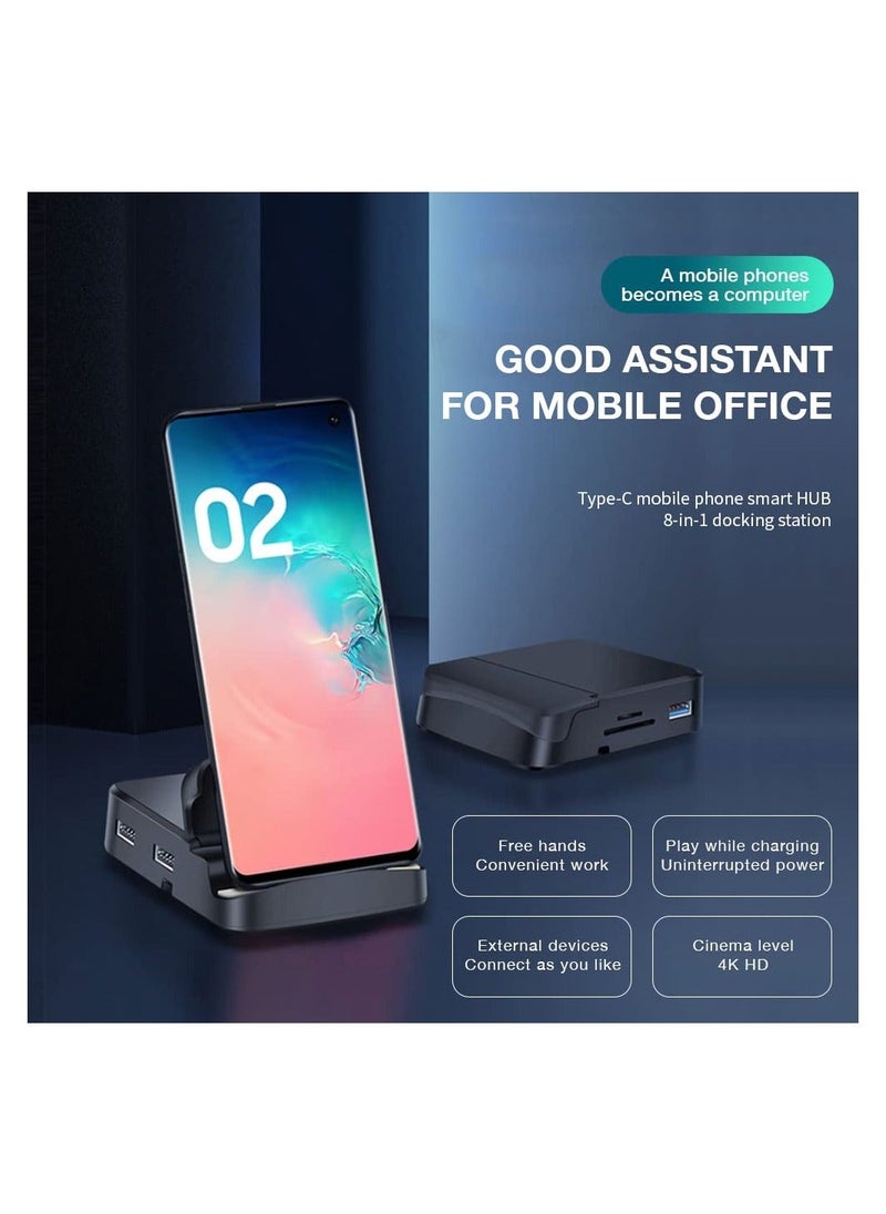 Y&D - 4K HDMI Dock Station, Portable Station for Samsung DeX, USB C Smartphone to Docking Compatible with Samsung/Huawei/MacBook/DELL/HP (2023) - Image 1