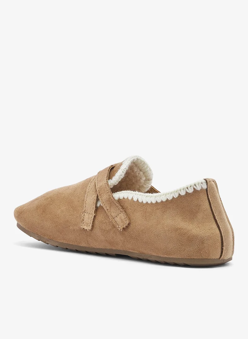 Ginger Beige Cozy Fur Bedroom Slippers for Women | Best Price UAE