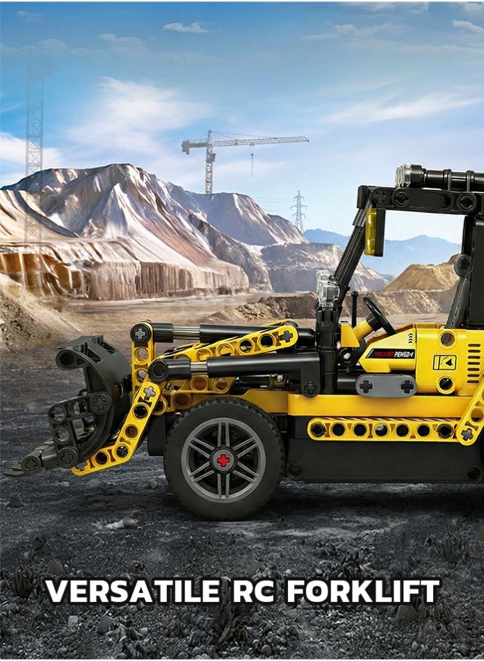 MINGDI Remote Control Engineering Bulldozer Building Blocks Set - 2.4GHz RC Construction Car Toy for Kids Boys Age 6+ (212+ Pieces) - Image 5