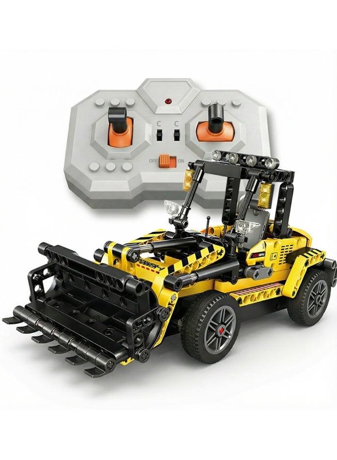 MINGDI Remote Control Engineering Bulldozer Building Blocks Set - 2.4GHz RC Construction Car Toy for Kids Boys Age 6+ (212+ Pieces) - Image 2