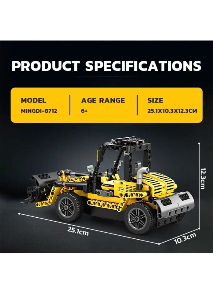 MINGDI Remote Control Engineering Bulldozer Building Blocks Set - 2.4GHz RC Construction Car Toy for Kids Boys Age 6+ (212+ Pieces) - Image 3