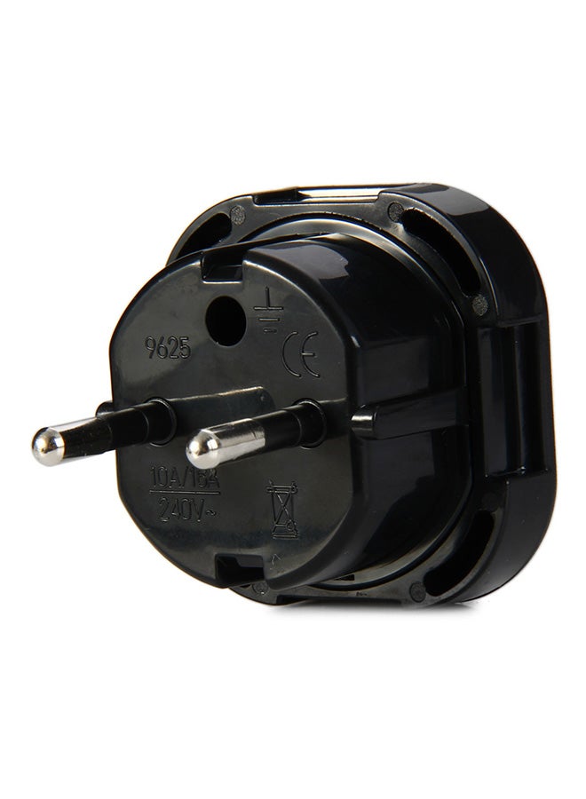EU Plug To UK Socket Adapter Black - Image 4
