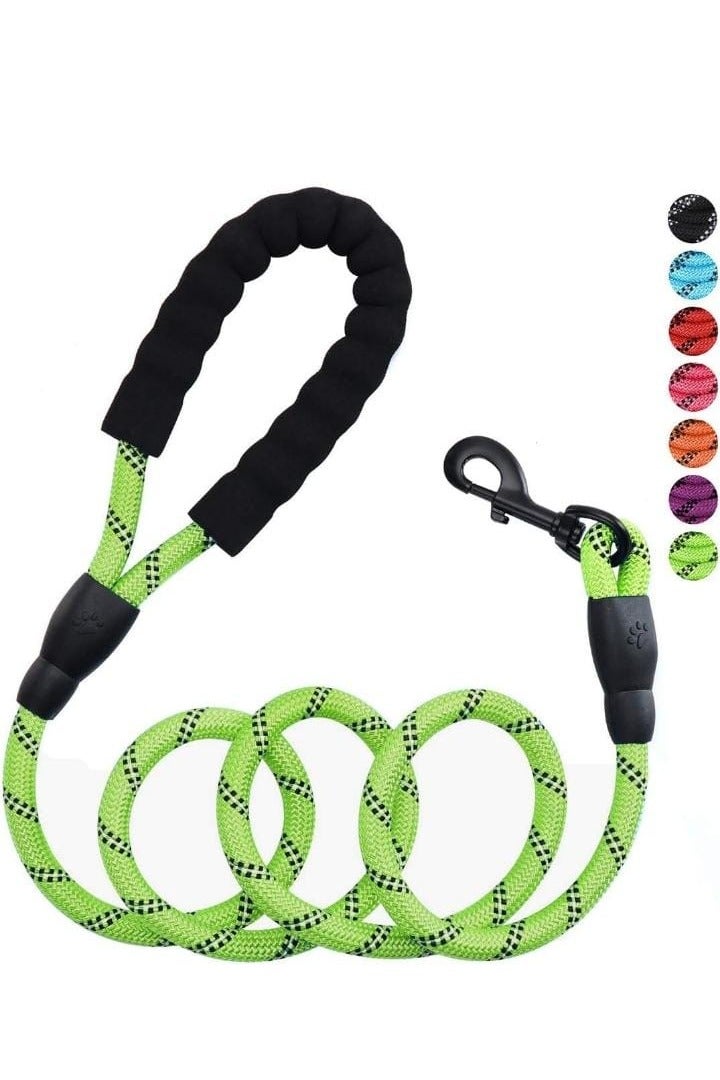 Heavy-Duty Rope Dog Leash with Soft Padded Handle & Reflective Threads – Durable, Tangle-Free Pet Lead for Medium & Large Dogs (Multiple Colors) Dog Leash UAE - Image 1