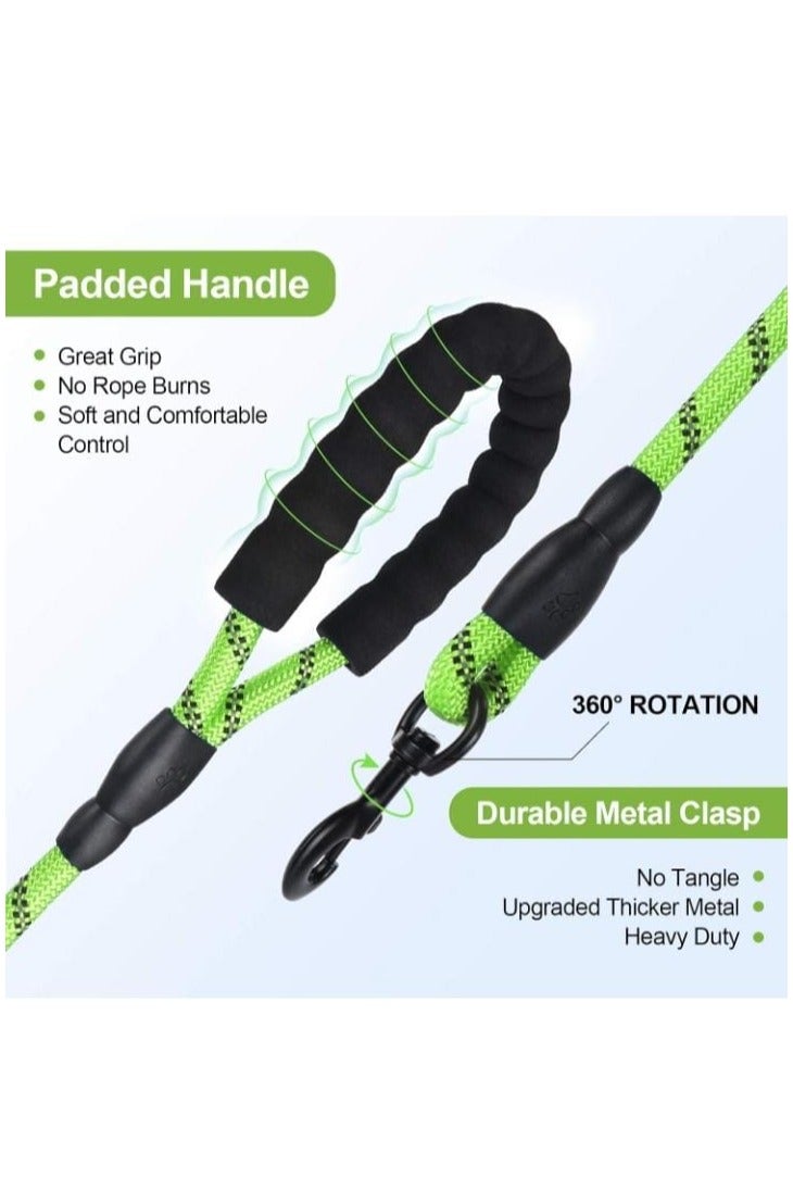 Heavy-Duty Rope Dog Leash with Soft Padded Handle & Reflective Threads – Durable, Tangle-Free Pet Lead for Medium & Large Dogs (Multiple Colors) Dog Leash UAE - Image 3