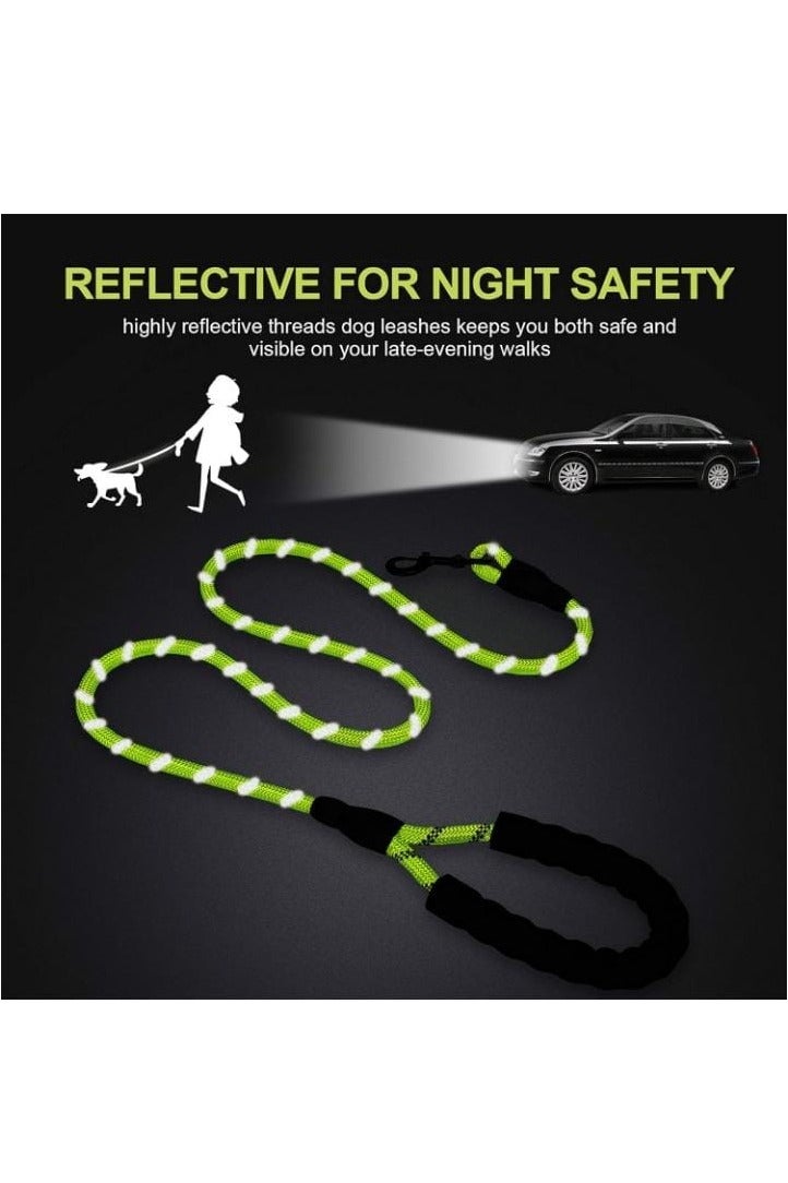 Heavy-Duty Rope Dog Leash with Soft Padded Handle & Reflective Threads – Durable, Tangle-Free Pet Lead for Medium & Large Dogs (Multiple Colors) Dog Leash UAE - Image 5