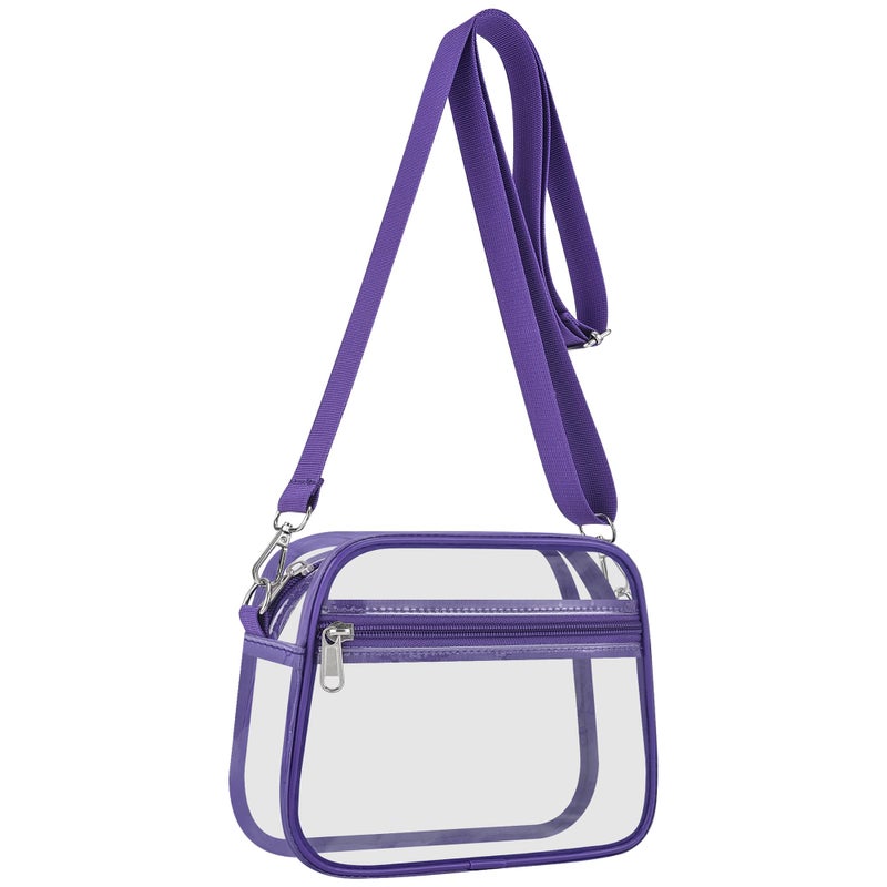 USPECLARE Clear Bag for Stadium Events Clear Sports Fan Handbags Purses with Adjustbale Strap for Concerts Festivals Game Day - Image 1