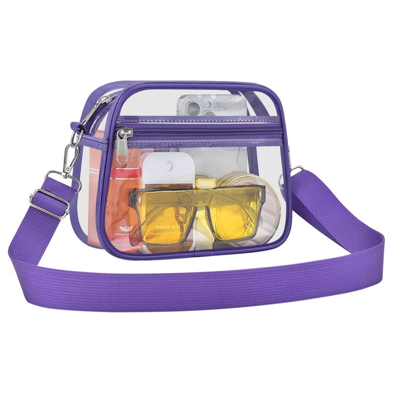 USPECLARE Clear Bag for Stadium Events Clear Sports Fan Handbags Purses with Adjustbale Strap for Concerts Festivals Game Day - Image 2