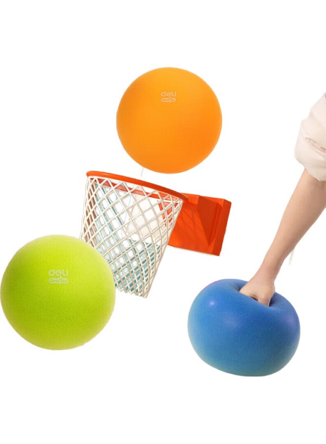 Deli No. 7 Children'S Colorful Silent Basketball, Indoor Noiseless Light Sound, Indoor Parent-Child Toy, Blue - Image 2