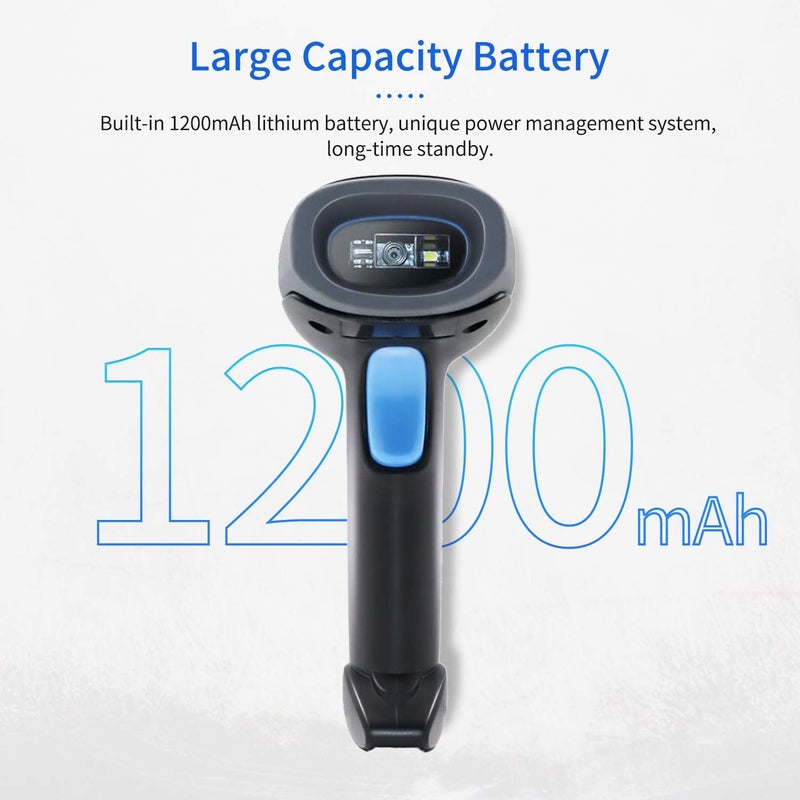 Handheld Barcode Scanner with CMOS Image Scanning 1D / 2D / QR Scanner USB and 2.4G Wireless Double Connection for Supermarkets - Image 4