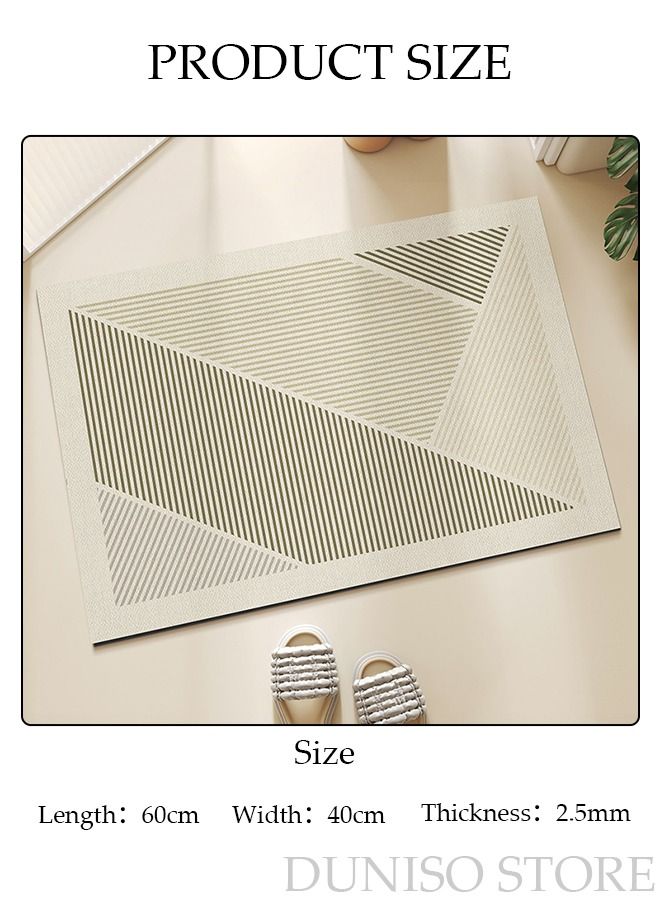 DUNISO سجاد الحمام بساط فائق النعومة ماص للماء من الألياف الدقيقة غير قابل للانزلاق سريع الجفاف حوض الاستحمام سجاد المرحاض سجاد حمام مثالي لحوض الحمام والدش 40*60 سم - Image 4