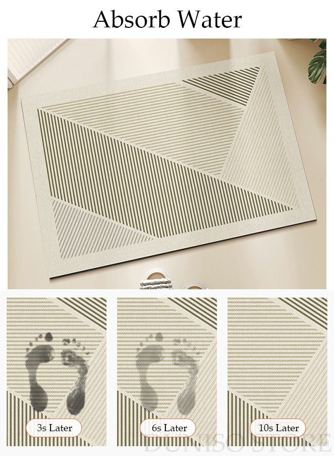 DUNISO سجاد الحمام بساط فائق النعومة ماص للماء من الألياف الدقيقة غير قابل للانزلاق سريع الجفاف حوض الاستحمام سجاد المرحاض سجاد حمام مثالي لحوض الحمام والدش 40*60 سم - Image 5