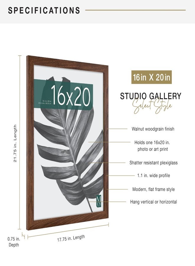 MCS Studio Gallery Wall Frame, Walnut Wood Grain, 16 x 20 Picture Frame, Single - Image 4