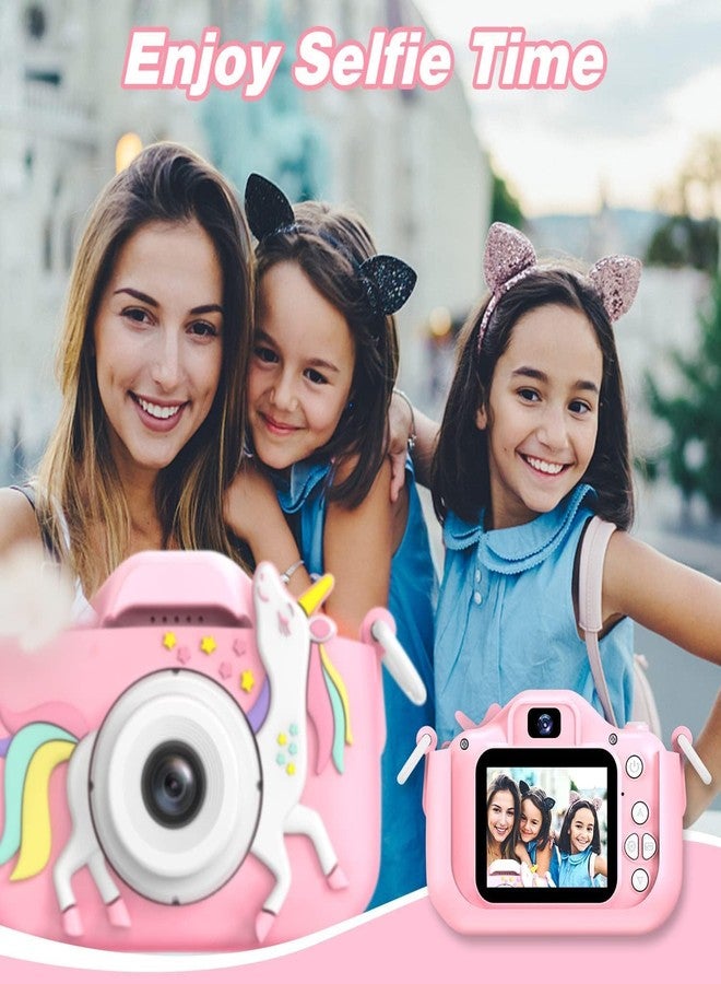 كاميرا بريزما كوليكشنز للأطفال، كاميرا فيديو رقمية بدقة 20 ميجابكسل و1080 بكسل، هدية مثالية لأعياد الميلاد والكريسماس للأولاد من عمر 4 سنوات فما فوق وحتى 15 سنة، كاميرا لعبة للأطفال من عمر 4 إلى 10 سنوات (لون قوس قزح وردي وحيد القرن) - Image 5