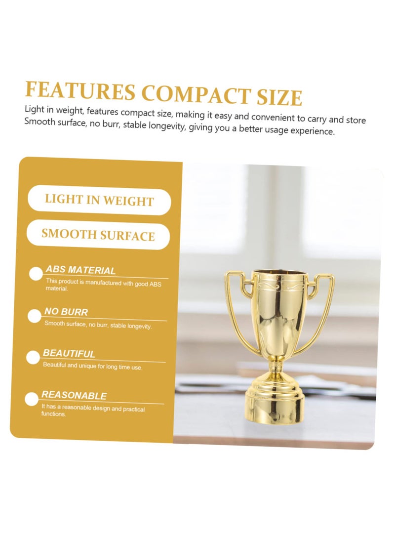 Excefore Small Trophy Soccer Toys, 6 Pcs Winner Trophies Kids Trophies Basketball Trophy Athletic Trophy Kids Trophy Decor Cake Toy Mini Kids Rewards Trophy Miniature Trophy Model (Sliver + Gold) - Image 4