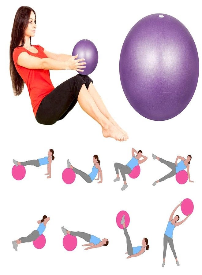 Aldea Aldae 9-Inch Mini Yoga & Pilates Exercise Ball - Anti-Burst, Non-Slip with Inflator (Multicolor) - Image 2