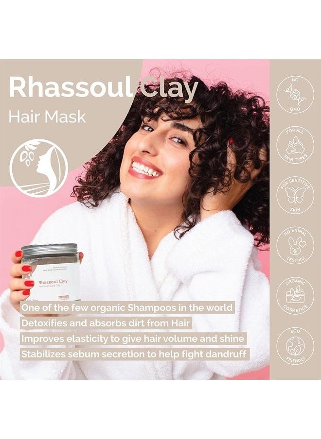 Fatima's Garden - Rhassoul Clay, 100% Natural Moroccan Ghassoul Clay Powder for Face, Hair & Hammam; cleansing and softening & Purifying for the skin/hair, Vegan Cruelty-Free - 35oz / 1000gr (1kg) - Image 1