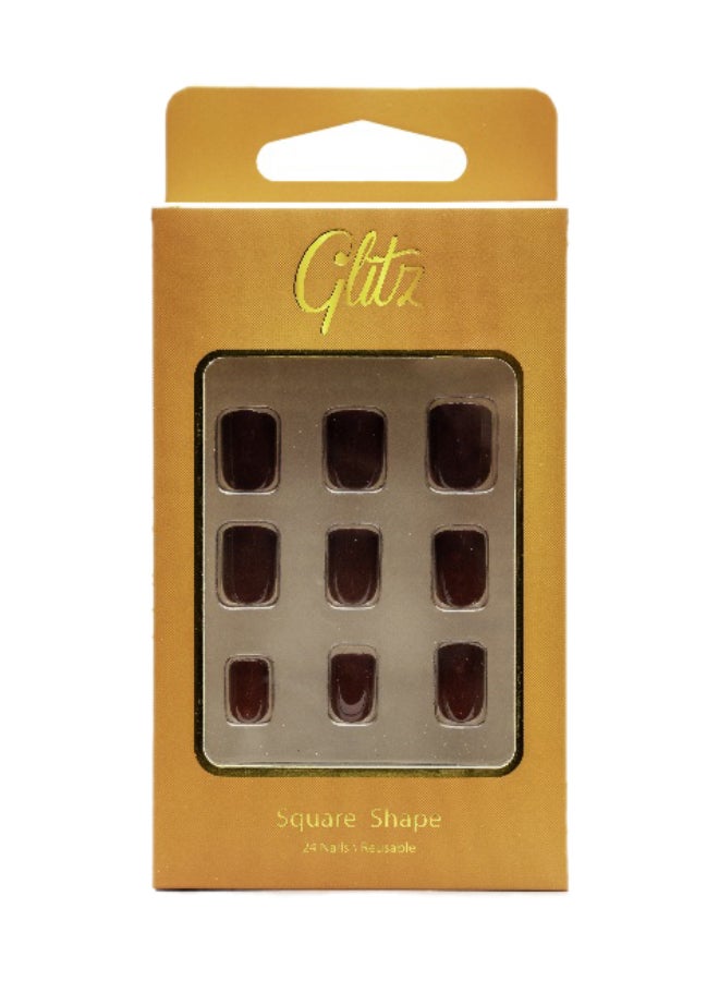 Glitz Square Shape Nails