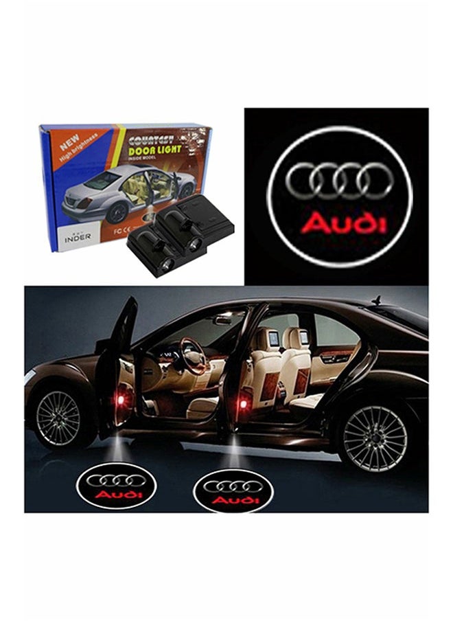 Y&D 2-Piece LED Car Door Audi Logo Projector Shadow Light Set  - Image 1
