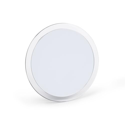 Jerdon Portable Travel Makeup Mirror – 9” Diameter Frame with 5X Magnification – Suction Cups Allow Wall Mounting – Travel Case Included – Model JSC5 - Image 1