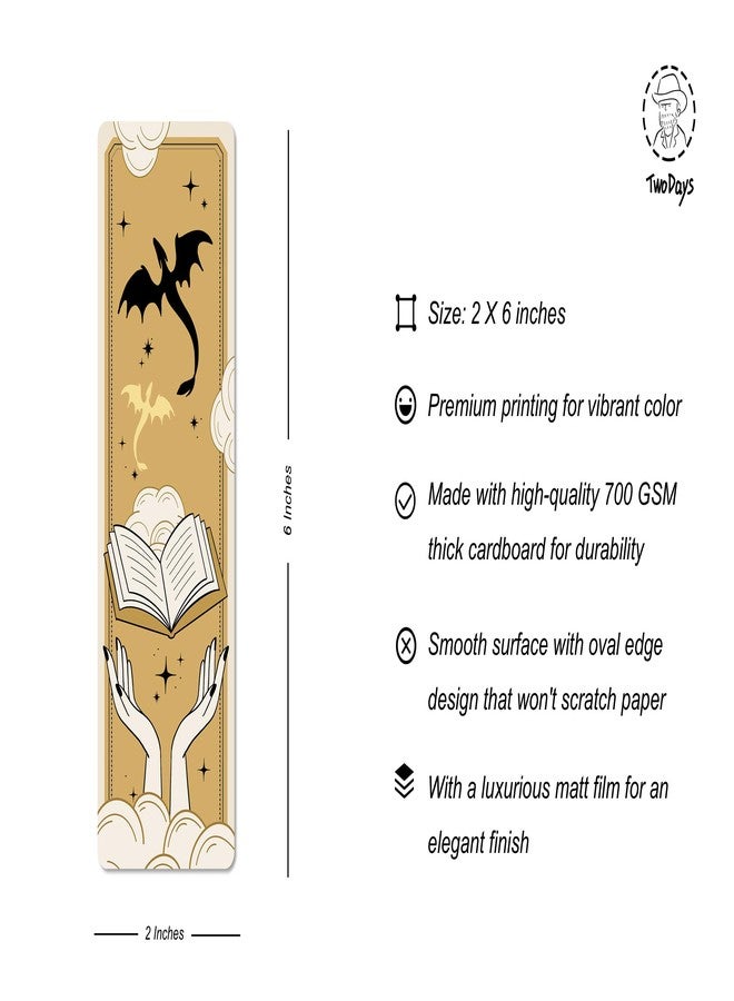 TwoDays 10Pcs Fantasy Inspired Bookmarks for Book Lovers, Dragon Bookmark, Romantasy Romance Merch, Bookish Gifts Book Accessories for Reading Women - Image 2
