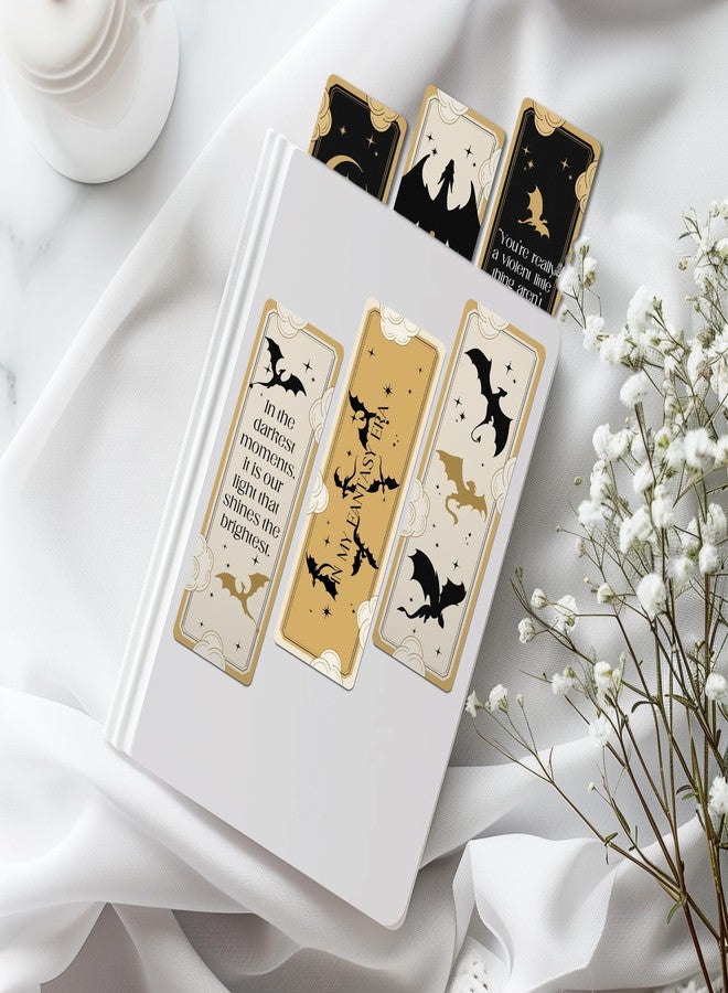 TwoDays 10Pcs Fantasy Inspired Bookmarks for Book Lovers, Dragon Bookmark, Romantasy Romance Merch, Bookish Gifts Book Accessories for Reading Women - Image 3