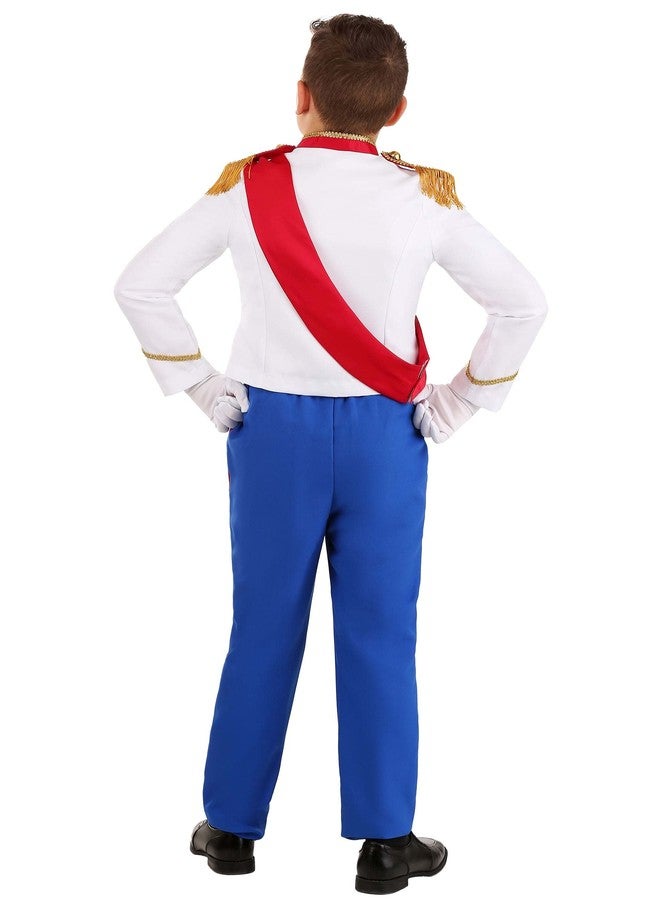 Fun Costumes Charming Prince Kid's Costume - Jacket, Pants, Sash - White Gold Disney Outfit - Medium - Multicolor - Image 3
