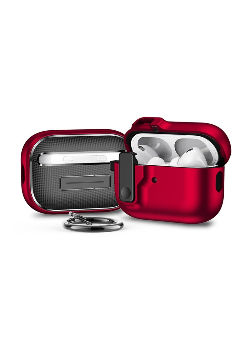 Red Pop-Up Protective Case Airpods 4th Generation (2024) Shockproof Soft Silicone Protective Case, Protective Earphone Box Bluetooth Earphone Case - Image 1