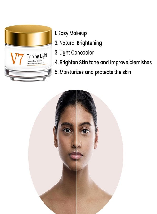 Digitalzap® V7 Toning Light Cream | Brightening & Even Skin Tone Moisturizer | Hydrating Daily Use Cream for Glowing Radiant Skin | Lightweight 50g - Men & Women - Image 5