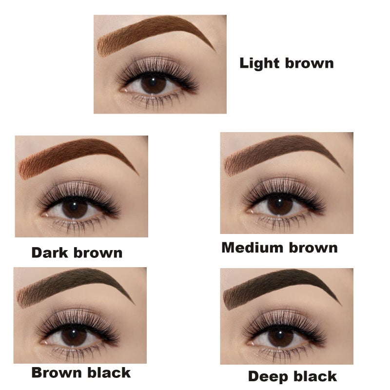 Eyebrow Stamp Stencil Kit One Step Brow Stamp Shaping Kit stamp on eyebrows waterproof Eyebrow Definer Long Lasting Eyebrow Stamp With 10 Reusable Eyebrow Stencils - Image 2