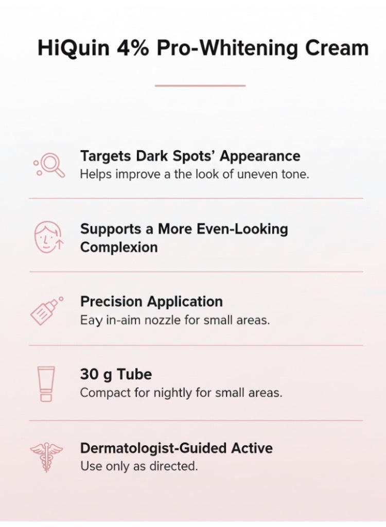 Jamjoom Medical solution Hi Queen 4% Skin Lightening Cream 30g – Reduces Dark Spots, Brightens Uneven Skin Tone, Fades Pigmentation, Smooth Radiant Skin - Image 3