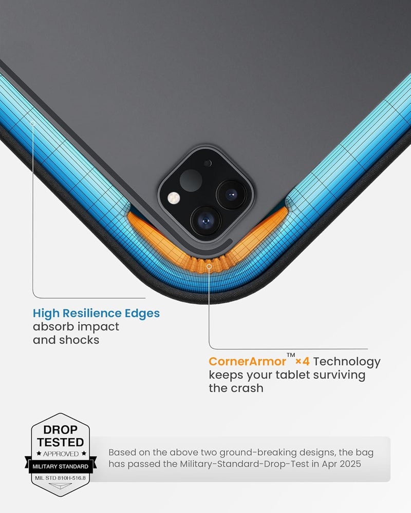 Tomtoc Defender-B13 Tablet Sleeve (12.9 Inch), Black - Image 4