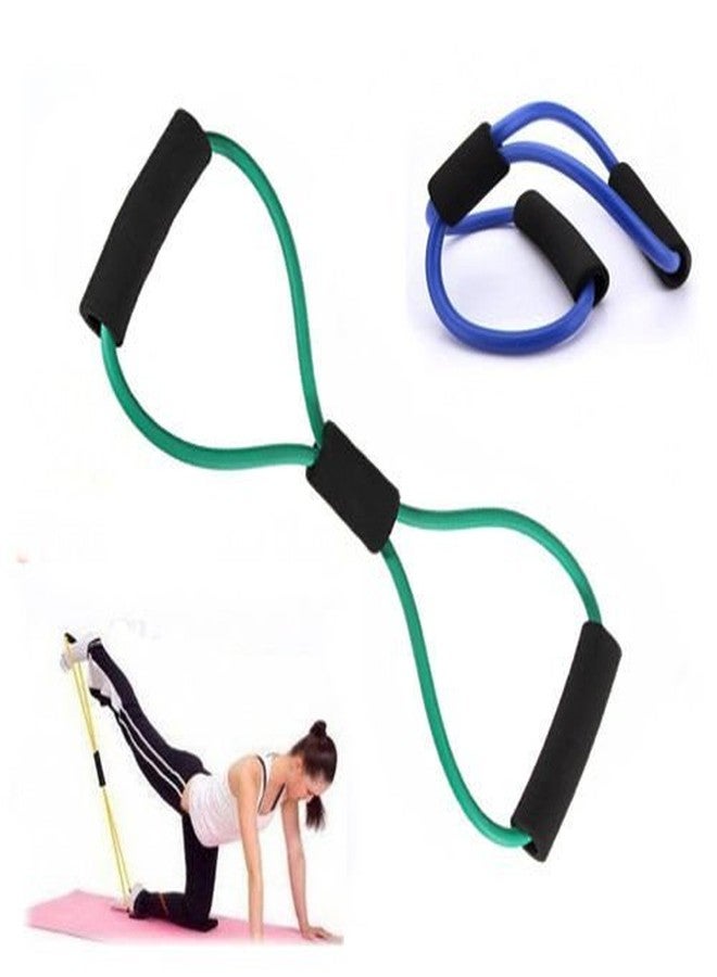 VIRTUAL WORLD Light Figure 8 Ultra Toner Resistance Band Exercise Cords for Yoga Workout,Body Building,Home Gym with Heavy Duty Color Multicolor - Image 2