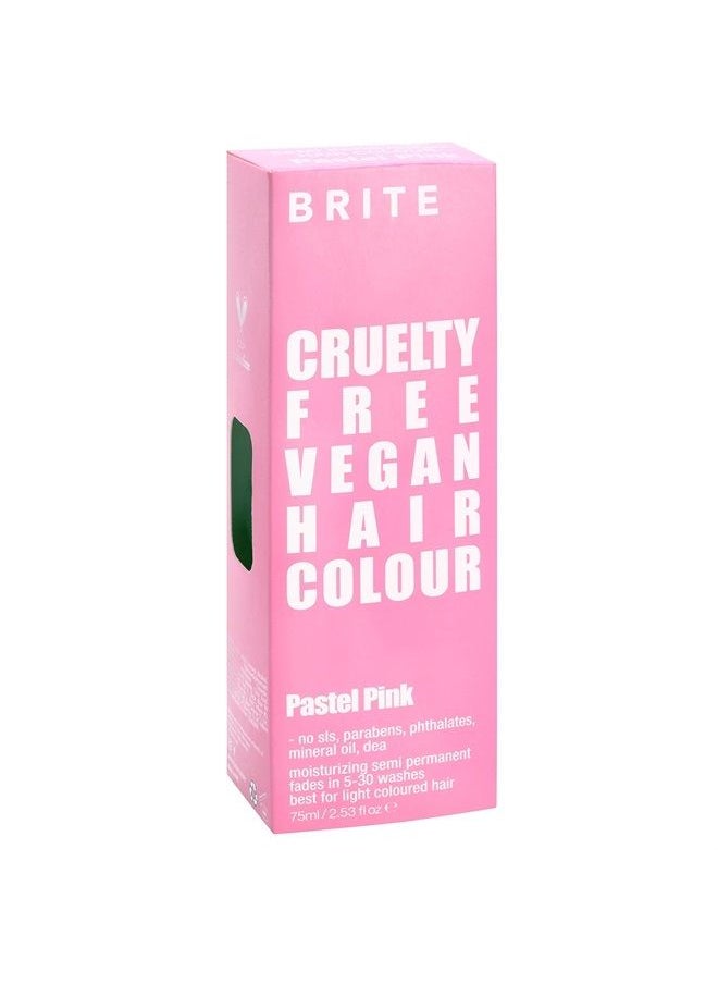 Brite - Pastel Pink Semi-Permanent Hair Color - Vegan & Cruelty-Free Hydrating Hair Dye, Lasts Up to 30 Washes (75ml) - Image 1