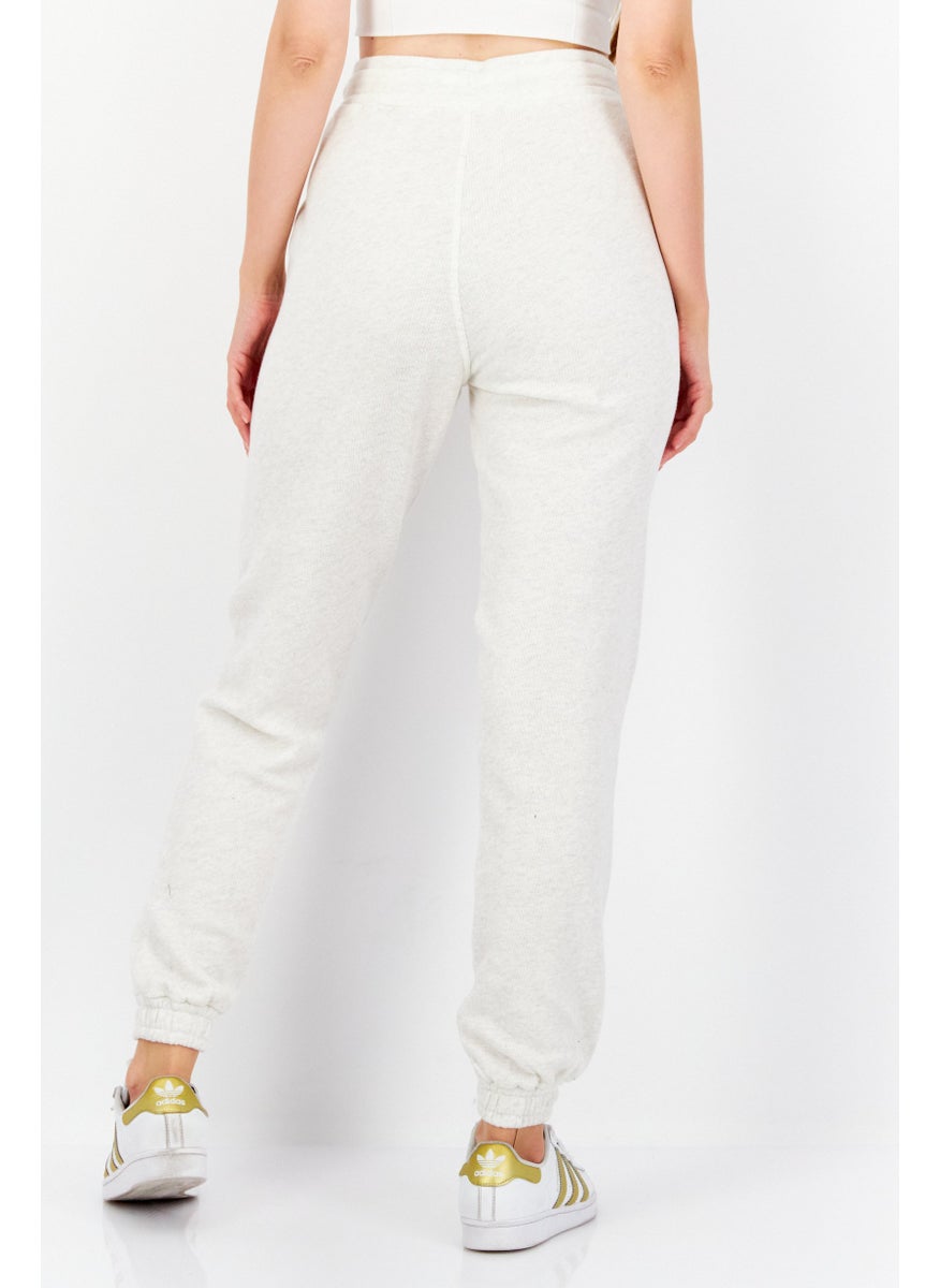 O'NEILL Women Regular Fit Drawstring Brand Logo Jogger Pant, Heather White  - Image 2