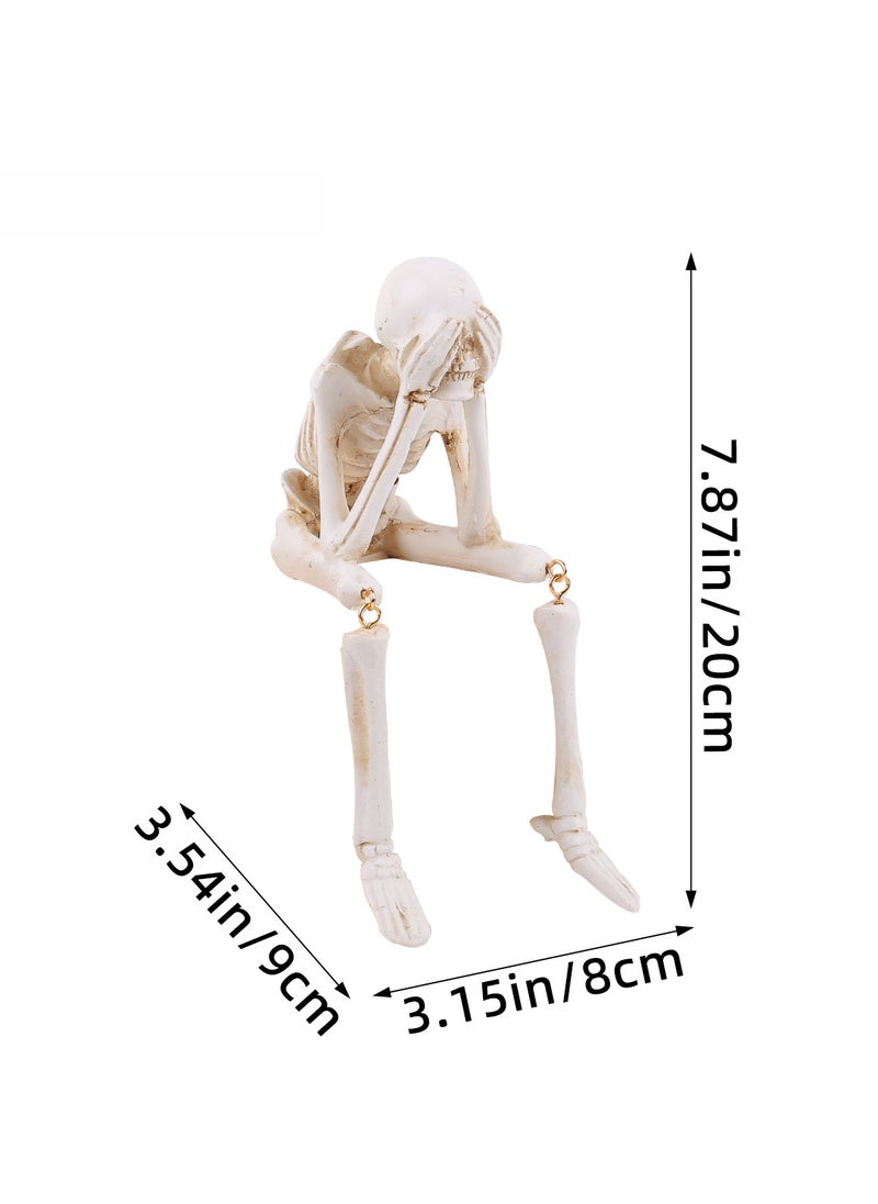 Generic Halloween Skull Resin Decor No Evil Skeleton K2-15 don't look at skeletons 