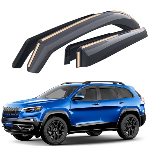 Goodyear Shatterproof inChannel Window Deflectors for Jeep Cherokee 20142023 Window Visors for Cars Car Accessories Rain Guards Vent Deflector 4 pcs GY003427
