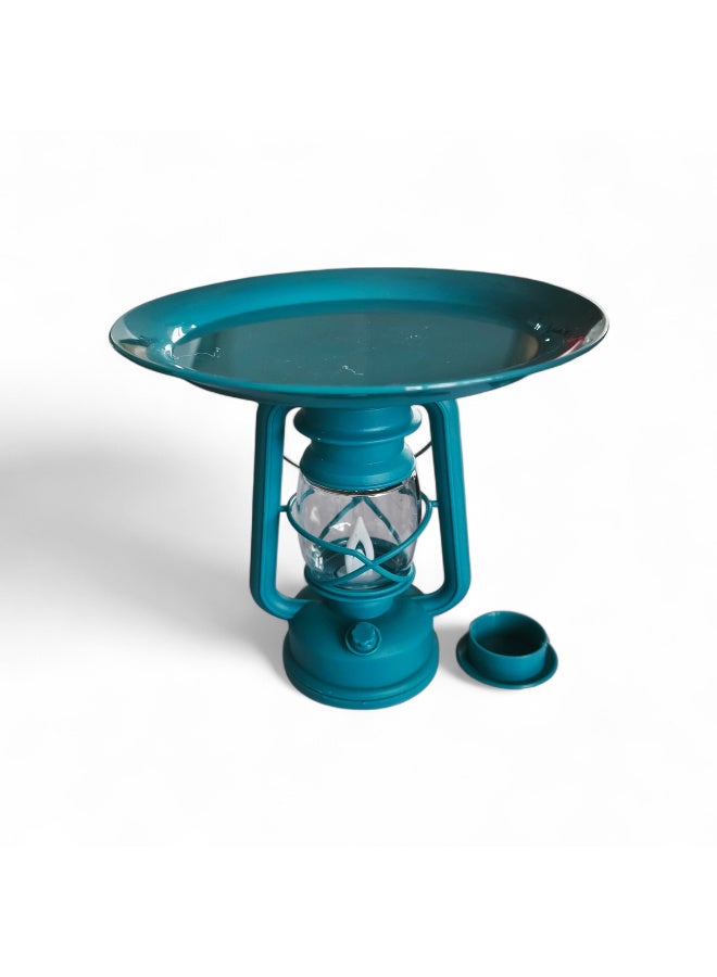 فانوس مزود بصحن قابل للفصل في الأعلى للحلويات أو التمر، مناسب لشهر رمضان أو عيد الفطر، متعدد الألوان، تشكيلة عشوائية. - Image 1