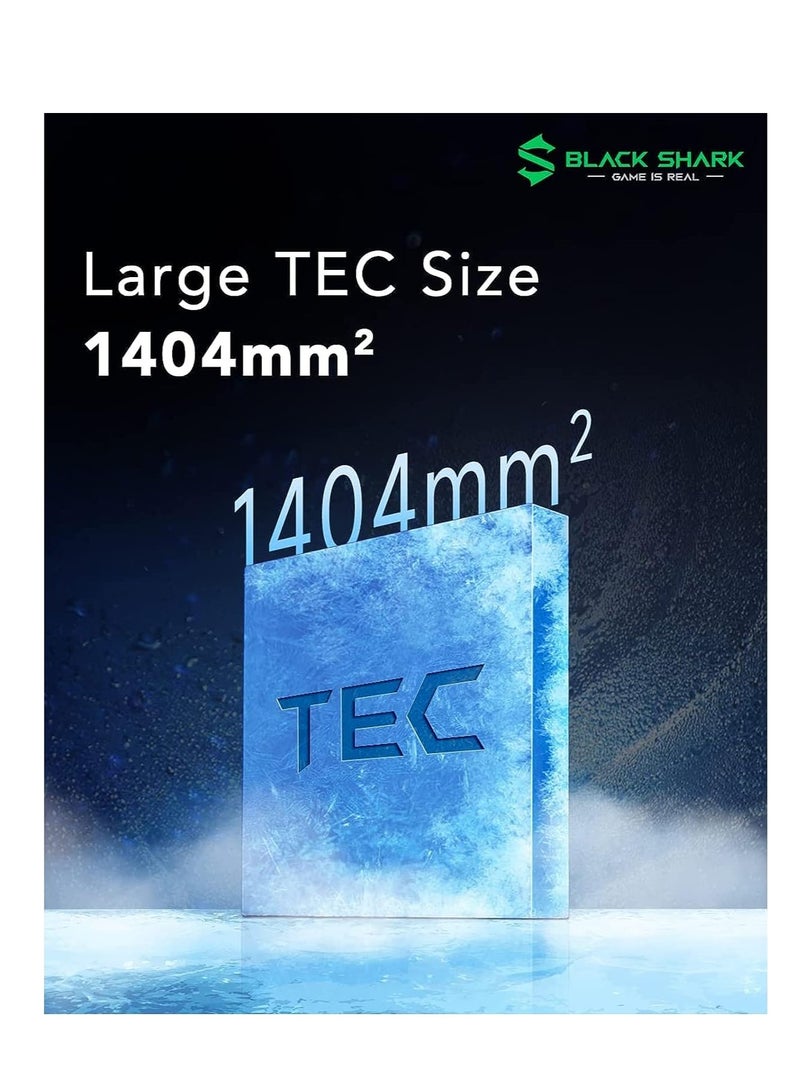 بلاك شارك مبرد الهاتف المحمول Fun Cooler 3 Pro بقوة 20 وات مع مبرد سريع التبريد للهواتف المحمولة مزود بمصابيح RGB و7 مراوح شفرة لنظام iOS وAndroid باللون الأسود - Image 5