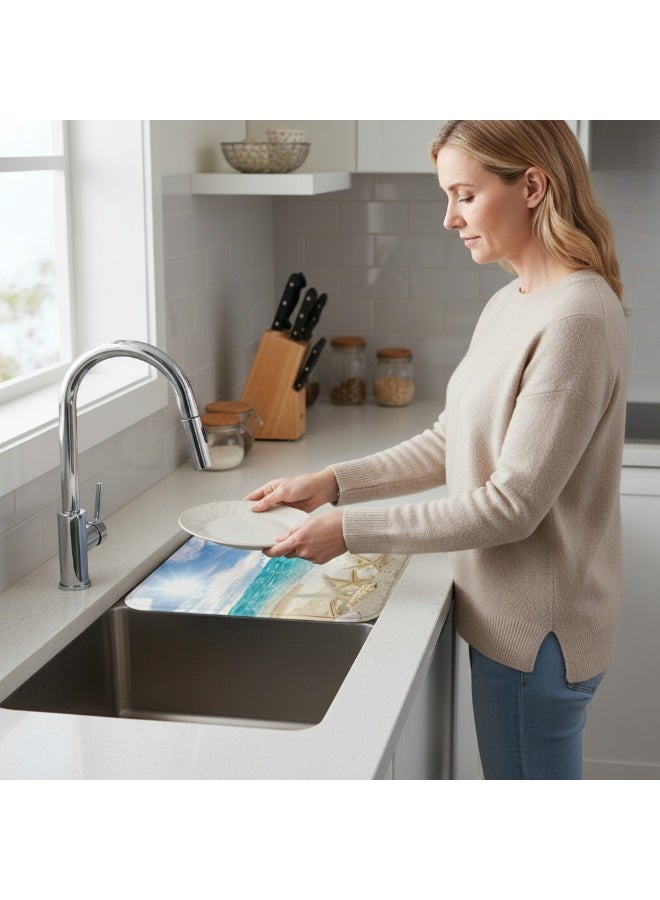 Y&D 80X50CM Home Kitchen Countertop Drain Mat - Image 1